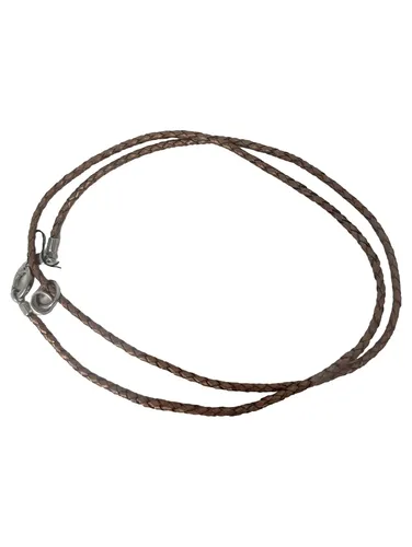 Damen Halskette Leder Geflochten 77 cm Top - FOSSIL - Modalova
