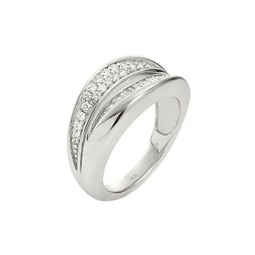 Damen-Ring Glitz 925 Sterling Silber Gr.18 - FOSSIL - Modalova