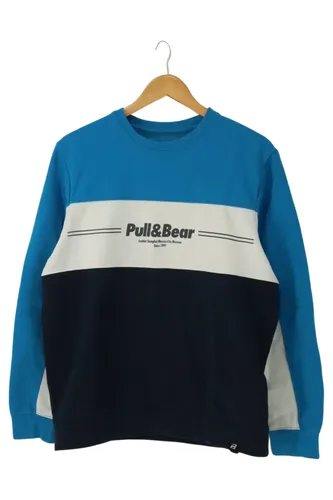 Sweatshirt Herren Gr. M Blau Weiß Casual Look - PULL&BEAR - Modalova