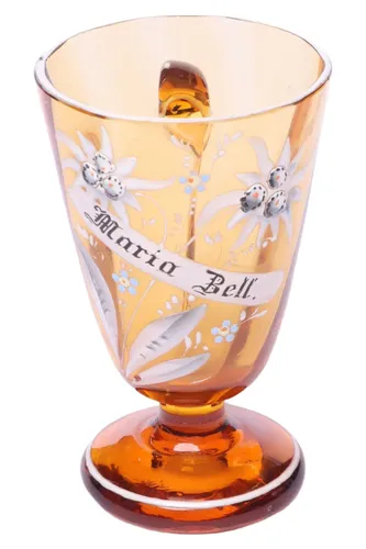 Vintage Teeglas Blumendekor Maria Bell 10cm - Stuffle - Modalova