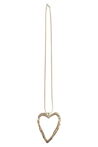 Damen Halskette Herz Anhänger Elegant Romantisch 33cm - Stuffle - Modalova