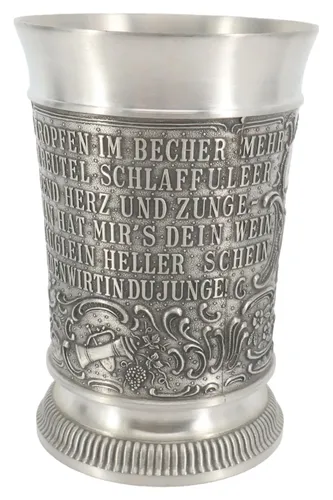 Becher Trinkbecher Antik Dekorativ - FRIELING ZINN - Modalova