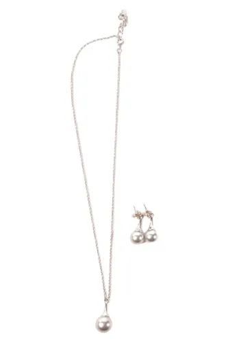 Schmuckset Silber 925 Perlen Kette Ohrringe Elegant - ESPRIT - Modalova