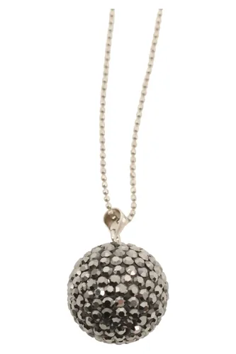 Elegante Damen Halskette Silber mit Glitzer Kugelanhänger - Stuffle - Modalova
