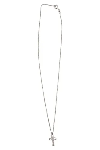 Damen Halskette 925 Silber Kreuz Anhänger 38 cm Elegant - Stuffle - Modalova