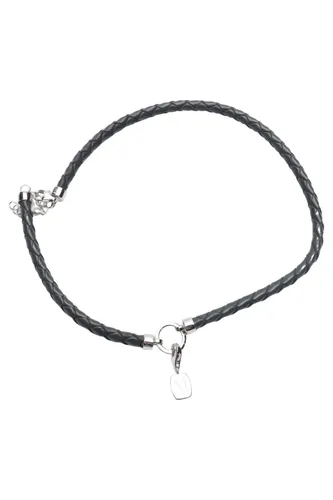 Halskette Leder 925 Silber Herz Anhänger - MADELEINE - Modalova