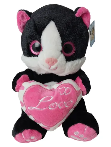 Kuscheltier Katze 23 cm Pink Love - FLOS TOYS - Modalova