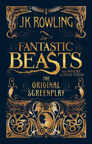 Fantastic Beasts Original Drehbuch J.K. Rowling Buch Blau Gold - Stuffle - Modalova