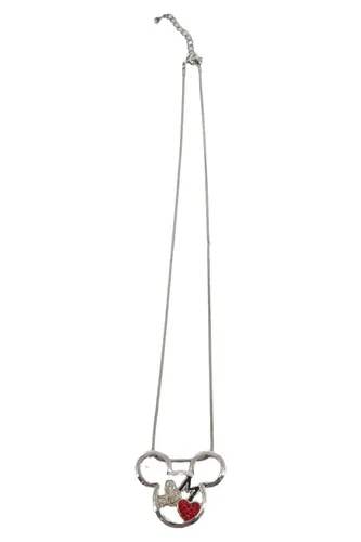 Halskette mit Micky Maus Anhänger, 24 cm, Silber - DISNEY - Modalova