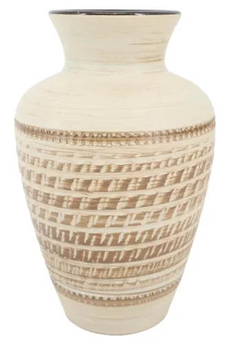 Keramikvase Streifendekor 17cm Skandinavisch Elegant - Stuffle - Modalova