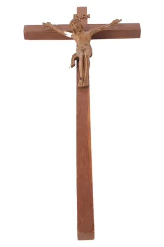 Wandschmuck Jesus am Kreuz Holz 35 cm Sehr gut - STUFFLE - Modalova