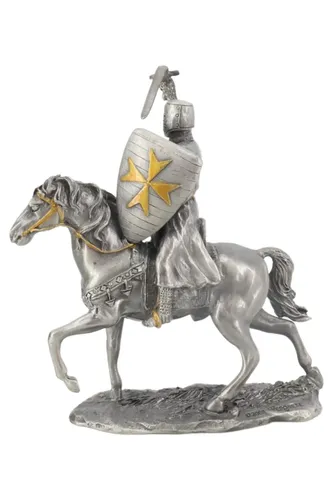 Ritterfigur auf Pferd, Metall, Silber/, Mittelalter - DEKO - Modalova