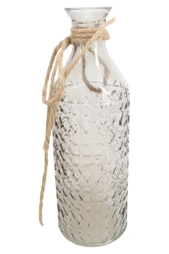 Vase Glas Schliffdekor 23cm Deko Flasche - DEPOT - Modalova