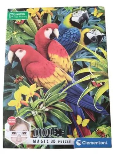 D Puzzle Tropische Papageien 1000 Teile Bunt - CLEMENTONI - Modalova