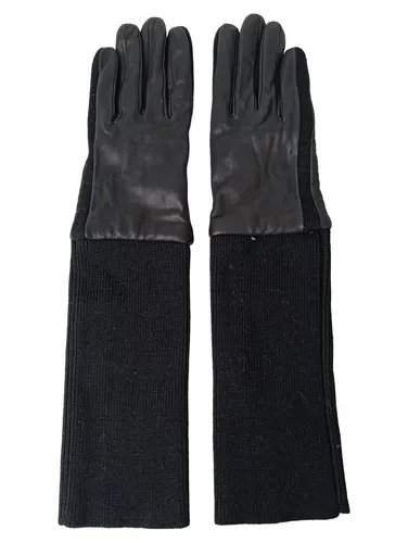 Damen Handschuhe Lang Strick Leder Größe M Elegant - COS - Modalova