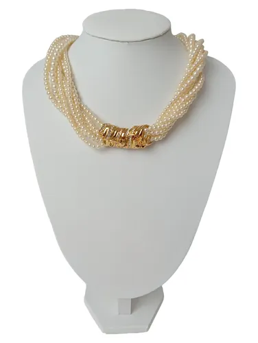 Halskette Perlen Creme Goldfarbener Verschluss - FRANKLIN MINT - Modalova