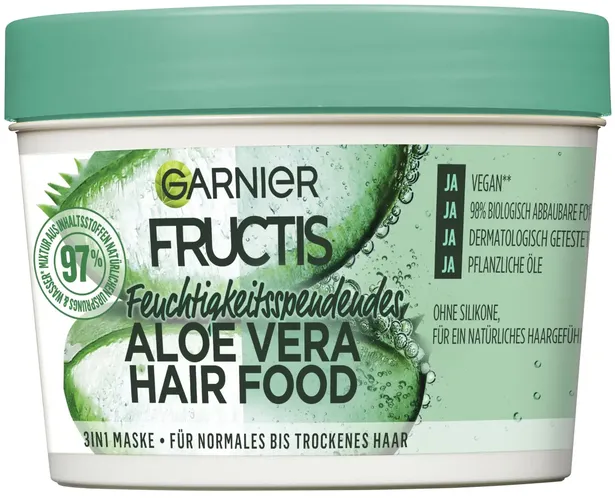 Fructis Aloe Vera Hair Food 3in1 Haarmaske 390ml - GARNIER - Modalova