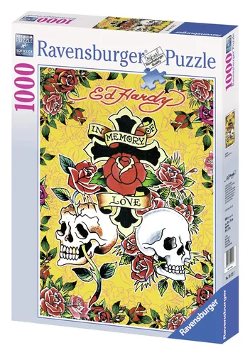Puzzle 1000 Teile Ed Hardy In Memory of Love - RAVENSBURGER - Modalova