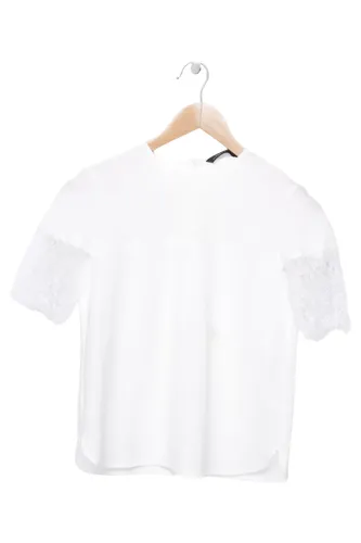 T-Shirt Damen XS Kurzarm Spitze Casual Elegant - ZARA - Modalova
