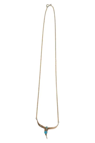 Damen Halskette Goldfarben mit Steinanhänger Elegantes Accessoire - Stuffle - Modalova