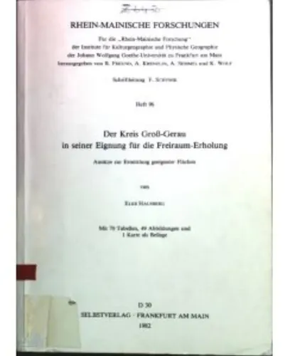 Kreis Gross-Gerau Freiraum-Erholung - Elke Hausberg - 1982 - SELBSTVERLAG - Modalova