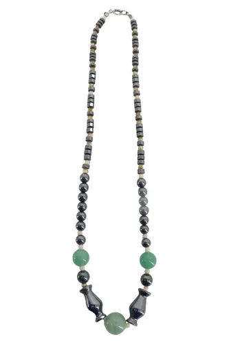 Halskette Grau Grün Vintage Elegant - MARKENLOS - Modalova
