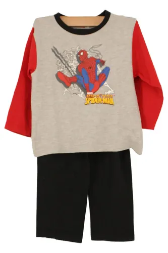 Schlafanzug Kinder Gr. 104 Grau Rot Pyjama - SPIDER-MAN - Modalova