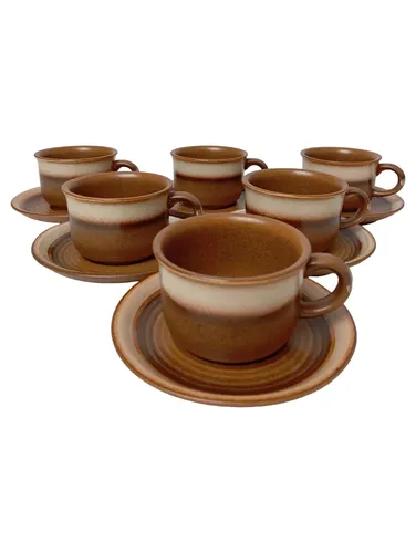 Vintage Tassen & Unterteller Set Keramik - GERZIT - Modalova