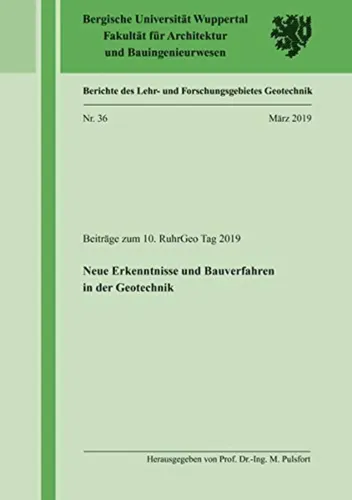 Beiträge zum 10. RuhrGeo Tag 2019 - Geotechnik Fachbuch - Stuffle - Modalova