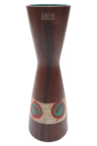 Vase Dekorationsvase 23 cm Braun Türkis Retro - CARSTENS - Modalova