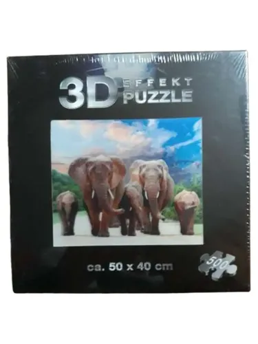Puzzle 3D Effekt Elefanten 500 Teile 50x40cm - CONNEX - Modalova