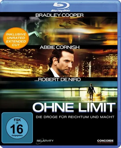 Ohne Limit Extended Cut Blu-ray Bradley Cooper De Niro Thriller FSK16 - CONCORDE HOME ENTERTAINMENT - Modalova