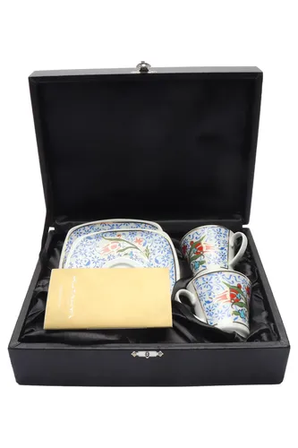 Espressotasse mit Unterteller, Blumenmuster, 4 Teile - KUTAHYA PORSELEN - Modalova