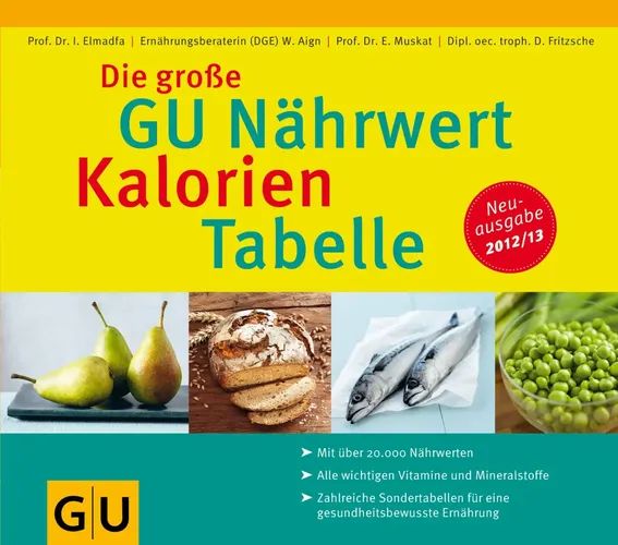 Nährwert-Kalorien-Tabelle 2012/13 Taschenbuch Gelb - GU - Modalova