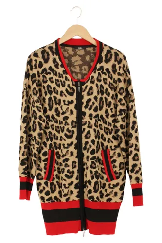 Strickjacke Leopard Muster Cardigan Damen L Rot - BIBA - Modalova