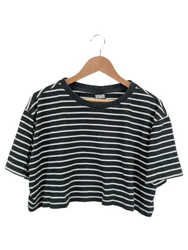 T-Shirt Damen M Schwarz/Weiß Gestreift Baumwolle - URBAN CLASSICS - Modalova