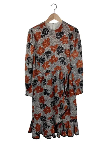 Damen Midi Kleid Blumen Gr. 42 Orange/ Vintage - FINK - Modalova