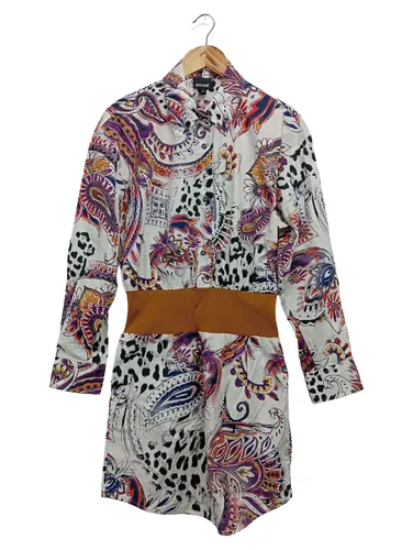 Kleid Damen 40 M Paisley Leopard Hemdblusenkleid - JUST CAVALLI - Modalova