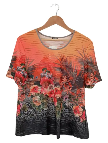 Damen T-Shirt Blumen Print Größe 44 Bunt - GERRY WEBER - Modalova