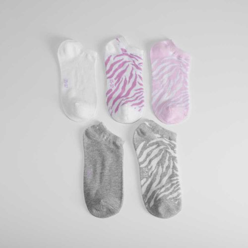 Pack 5x calcetines cortos cebra print mujer - Color: - Merkal - Modalova