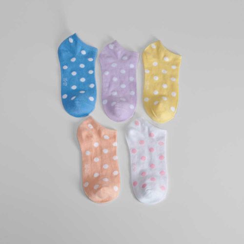 Pack x5 calcetines invisibles lunares de colores m - Color: - Merkal - Modalova
