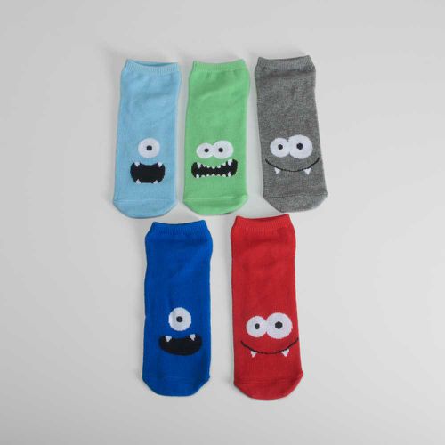 Pack 5x calcetines cortos monstruos niños - Color: - Merkal - Modalova