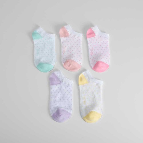 Pack 5x calcetines cortos puntera talón niña - Color: - Merkal - Modalova