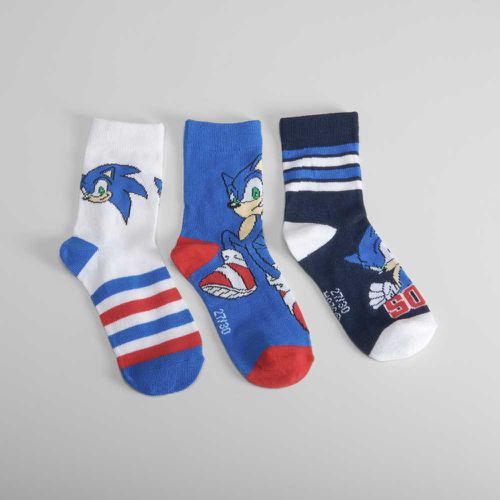Pack de 3 pares de calcetines niño - Color: - Sonic - Modalova