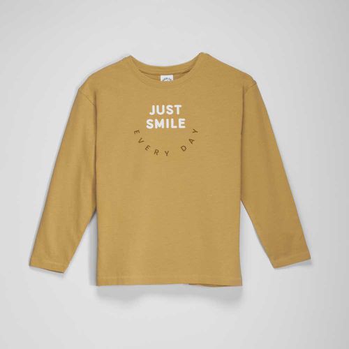 Camiseta manga larga amarilla Smile niño - Color: - Seven Five - Modalova