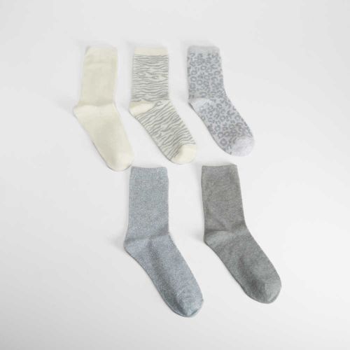 Pack 5 calcetines media caña animal print - Color: - Merkal - Modalova