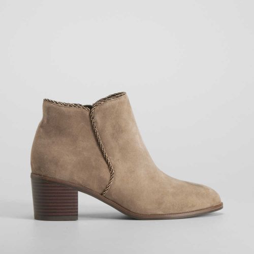 Botín tacón medio piel - Talla: 38 - Fosco - Modalova