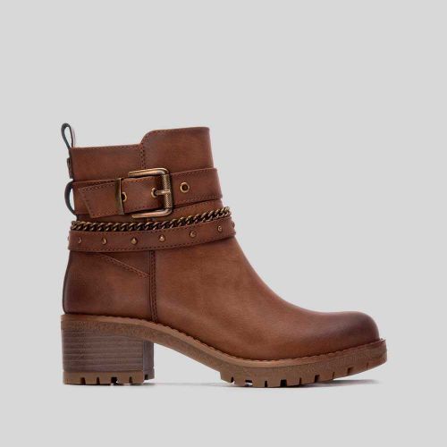 Botín tacón bajo correas - Talla: 39 - Refresh - Modalova