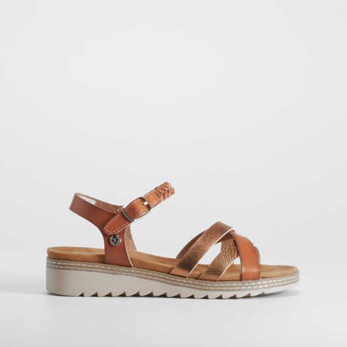 Sandalia cuña tiras suela sierra - Talla: 35 - Xti - Modalova