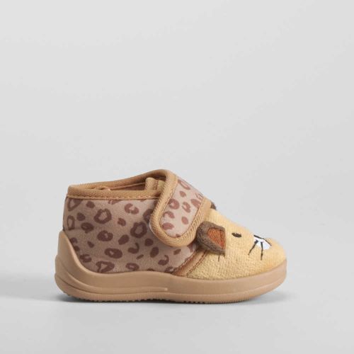 Zapatilla casa cerrada velcro bebé leopardo - Talla: 22 - Olyne - Modalova